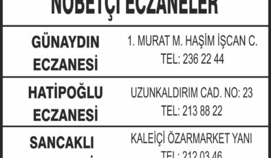 Nöbetçi Eczaneler