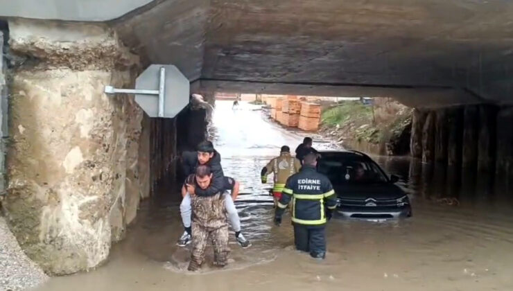 Edirne’de yağmur manzaraları!