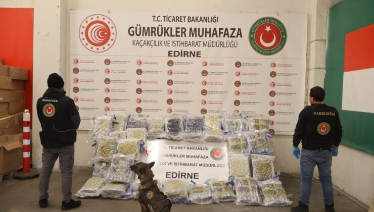 Kapıkule’de 144 kilo esrar!