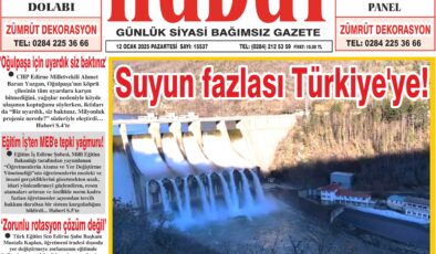 12 Ocak 2026 Pazartesi Hudut Gazetesi