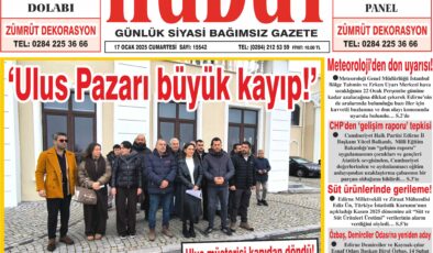 17 Ocak 2026 Cumartesi Hudut Gazetesi
