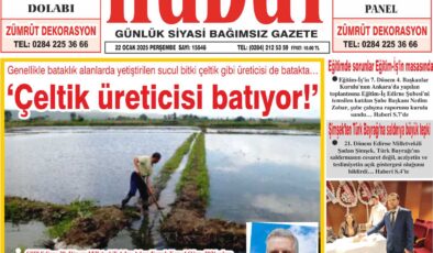 22 Ocak 2026 Perşembe Hudut Gazetesi