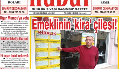 23 Ocak 2026 Cuma Hudut Gazetesi