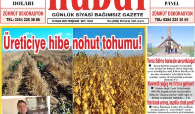 29 Ocak 2026 Perşembe Hudut Gazetesi