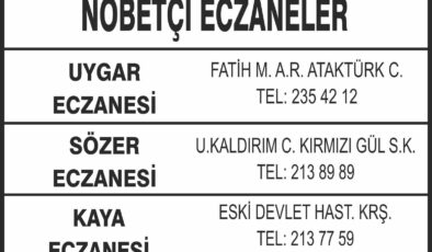 Nöbetçi Eczaneler