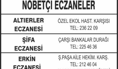 Nöbetçi Eczaneler