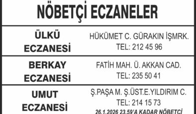Nöbetçi Eczaneler
