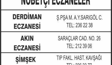 Nöbetçi Eczaneler