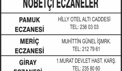 Nöbetçi Eczaneler