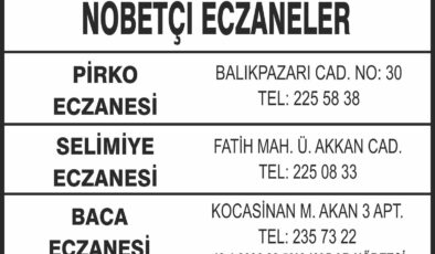 Nöbetçi Eczaneler