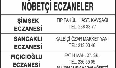 Nöbetçi Eczaneler