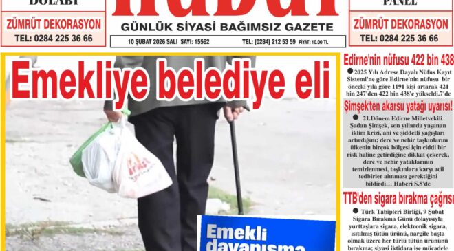 10 Şubat 2026 Salı Hudut Gazetesi