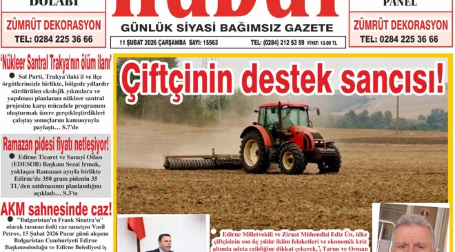 11 Şubat 2026 Çarşamba Hudut Gazetesi