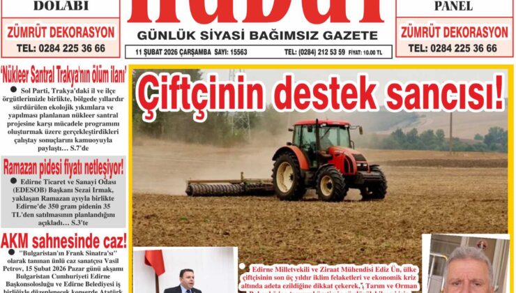 11 Şubat 2026 Çarşamba Hudut Gazetesi