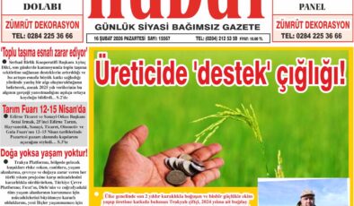 16 Şubat 2026 Pazartesi Hudut Gazetesi