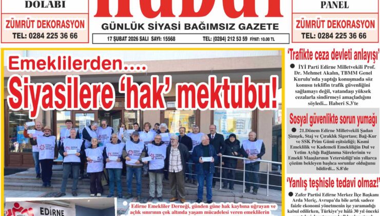 17 Şubat 2026 Salı Hudut Gazetesi
