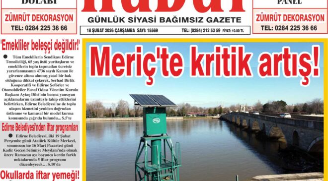 18 Şubat 2026 Çarşamba Hudut Gazetesi