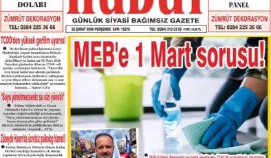 26 Şubat 2026 Perşembe Hudut Gazetesi