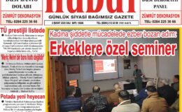 3 Şubat 2026 Salı Hudut Gazetesi