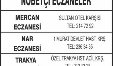 Nöbetçi Eczaneler