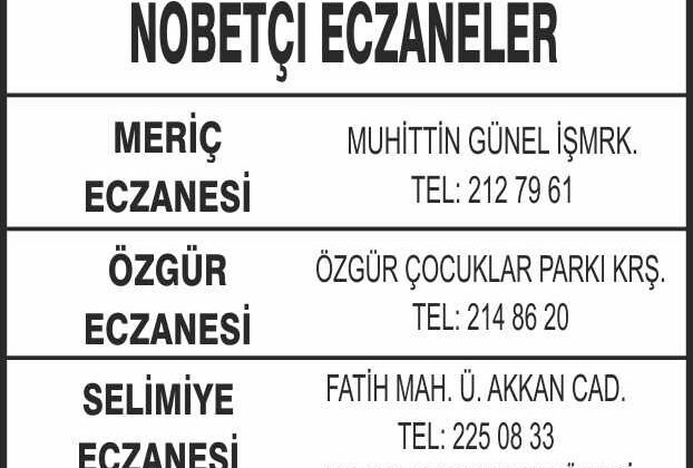 Nöbetçi Eczaneler
