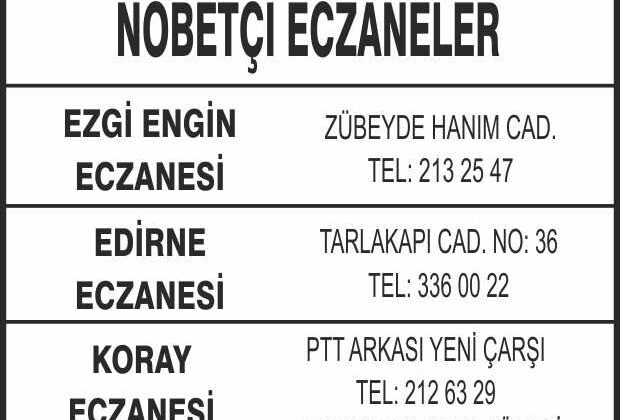 Nöbetçi Eczaneler