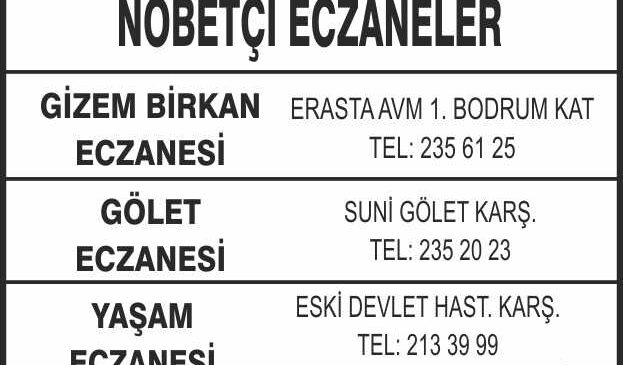 Nöbetçi Eczaneler