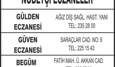 Nöbetçi Eczaneler