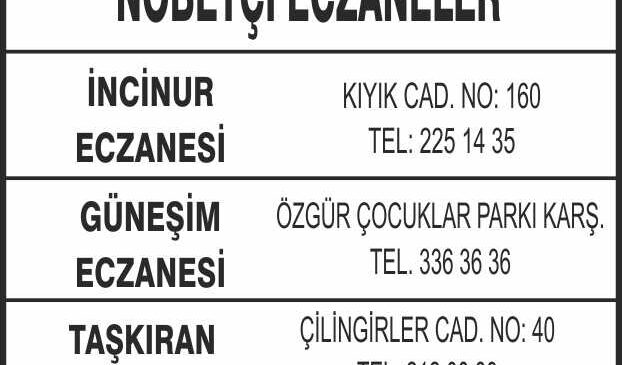 Nöbetçi Eczaneler