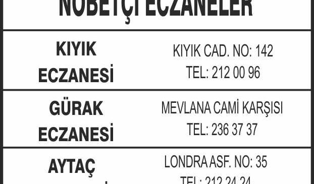 Nöbetçi Eczaneler