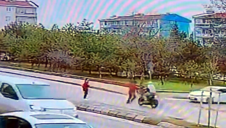 Motosiklet kazasının o anları kamerada!