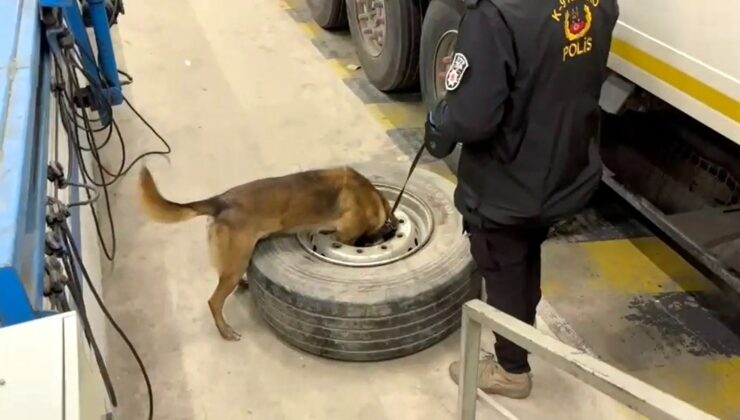 TIR stepnesinde 22 kilo uyuşturucu!