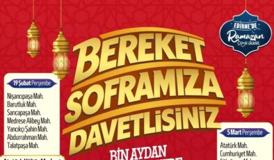 Edirne Belediyesi’nden iftar yemekleri