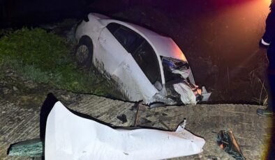 Otomobil şarampole devrildi; 2 ölü