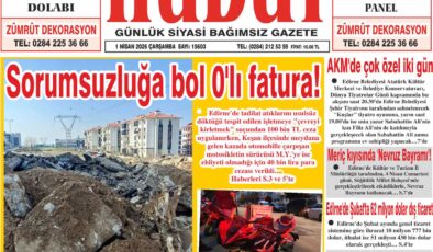 1 Nisan 2026 Çarşamba Hudut Gazetesi