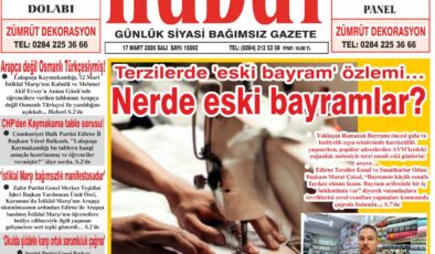 17 Mart 2026 Salı Hudut Gazetesi