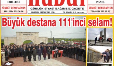 19 Mart 2026 Perşembe Hudut Gazetesi