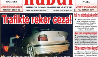 2 Mart 2026 Pazartesi Hudut Gazetesi