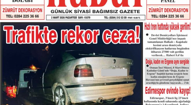 2 Mart 2026 Pazartesi Hudut Gazetesi