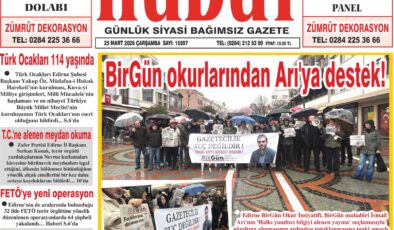 25 Mart 2026 Çarşamba Hudut Gazetesi