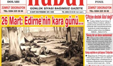 26 Mart 2026 Perşembe Hudut Gazetesi