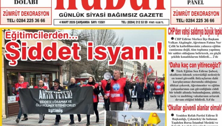 4 Mart 2026 Çarşamba Hudut Gazetesi