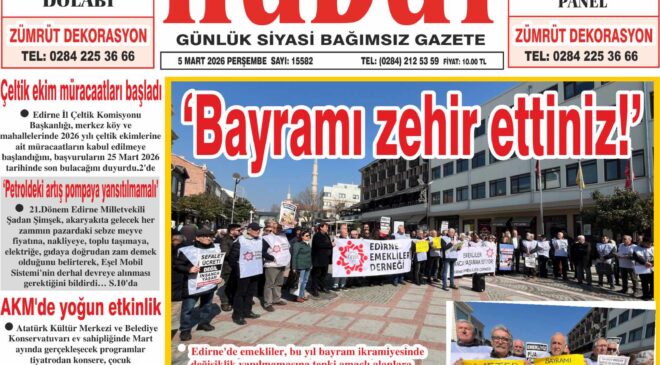 5 Mart 2026 Perşembe Hudut Gazetesi