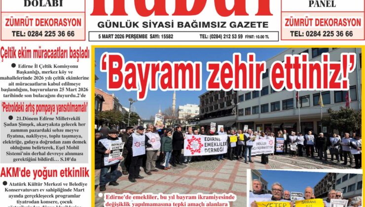 5 Mart 2026 Perşembe Hudut Gazetesi