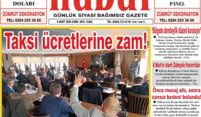 6 Mart 2026 Cuma Hudut Gazetesi