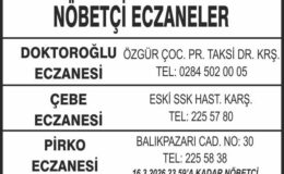 Nöbetçi Eczaneler