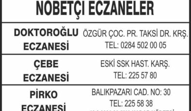 Nöbetçi Eczaneler