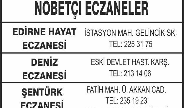 Nöbetçi Eczaneler