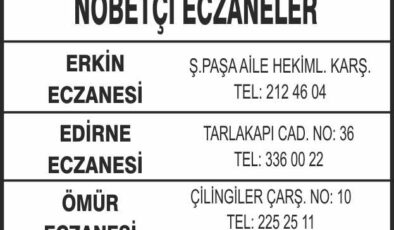 Nöbetçi Eczaneler