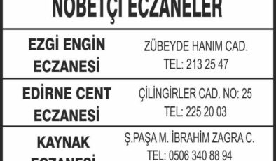 Nöbetçi Eczaneler